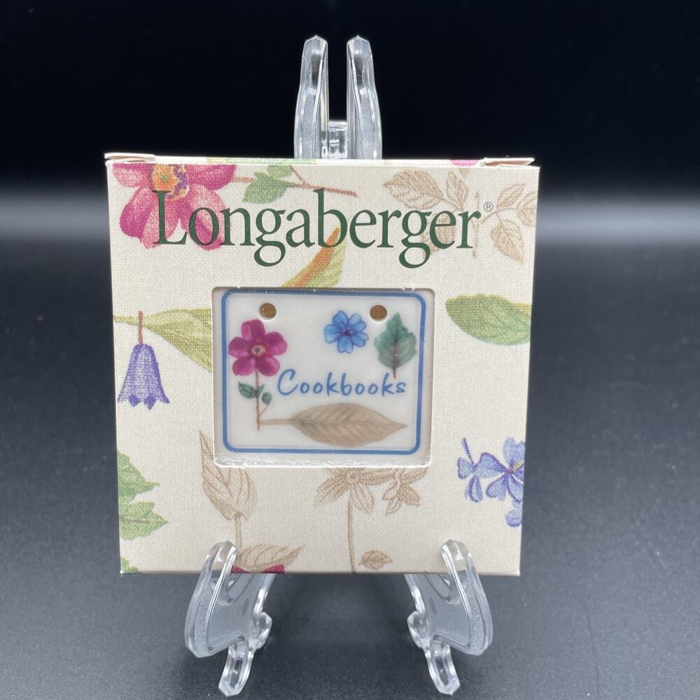 NEW!‎ Longaberger Botanical Fields - COOKBOOKS Basket Tie-On